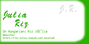 julia riz business card